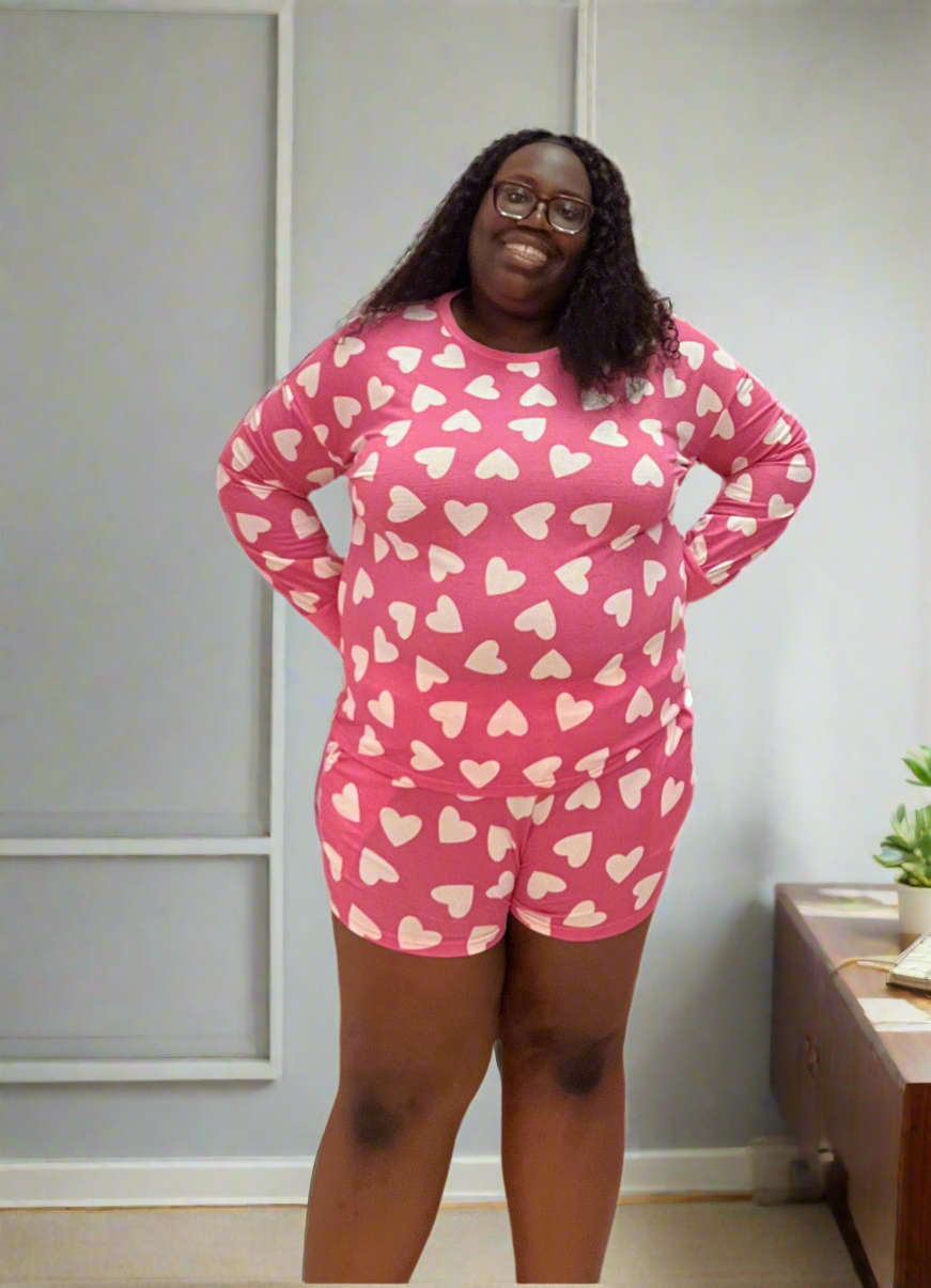 Pretty In Pink Short Pants Pajama Sets